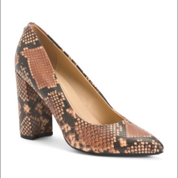 Nine West Suade & Snakeskin Style Pumps - Size 10